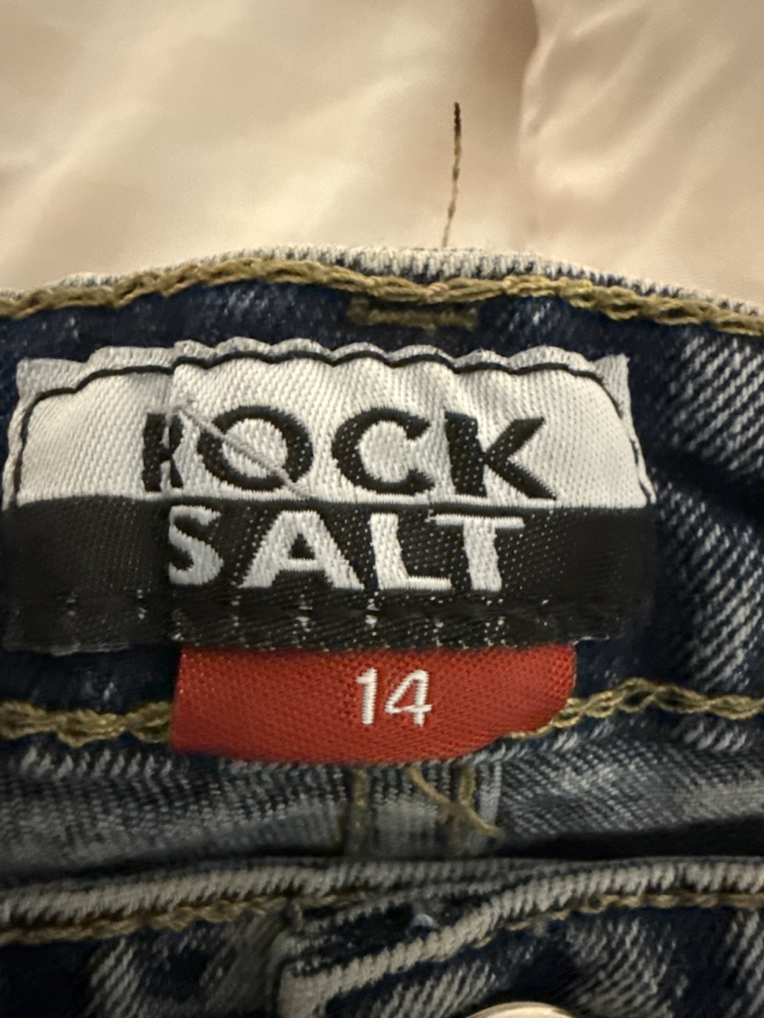 Rock Salt Distressed "SAVAGE" Jeans Size 14 - photo 3