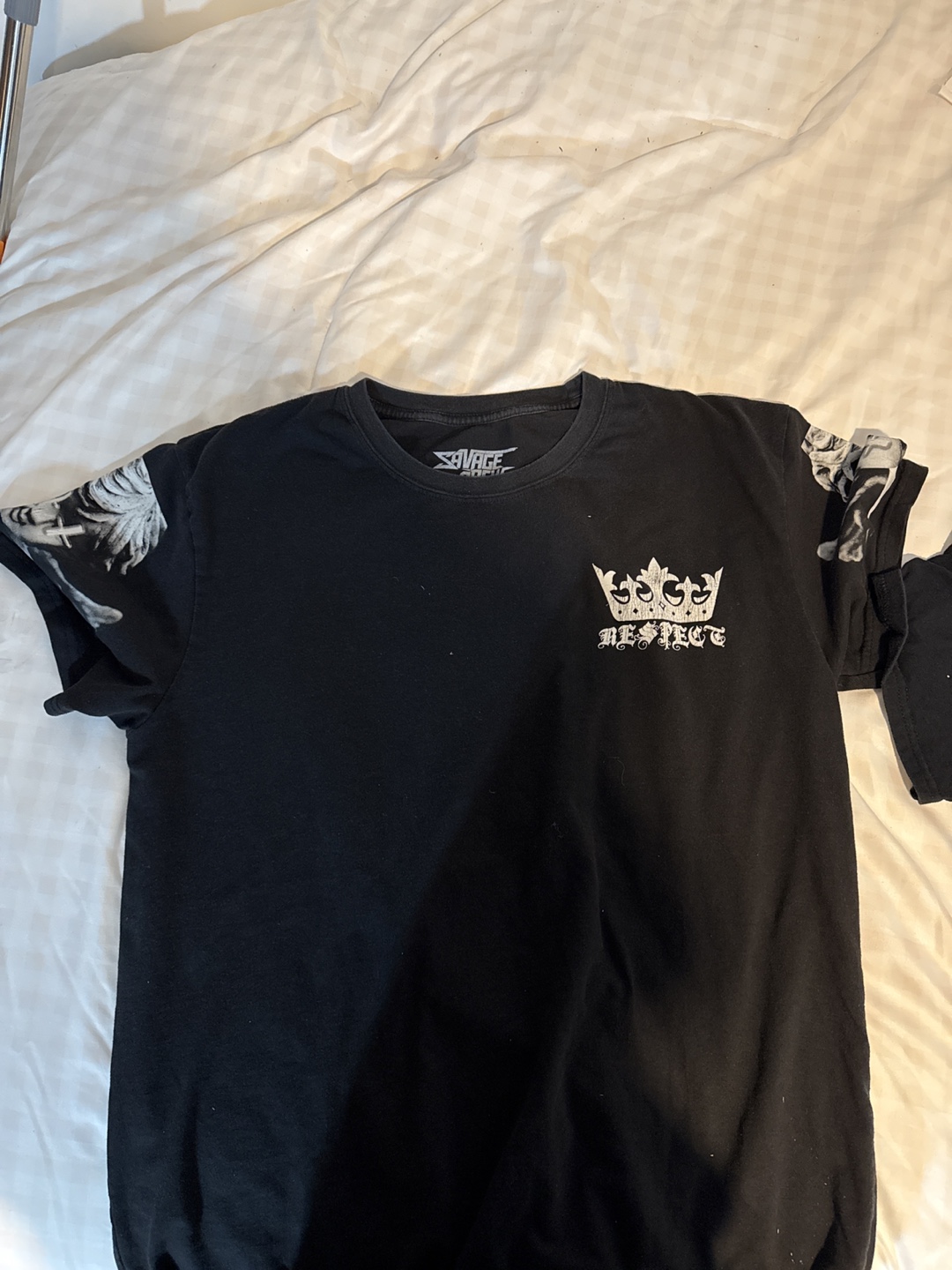 Savage Crew Black Graphic T-Shirt
