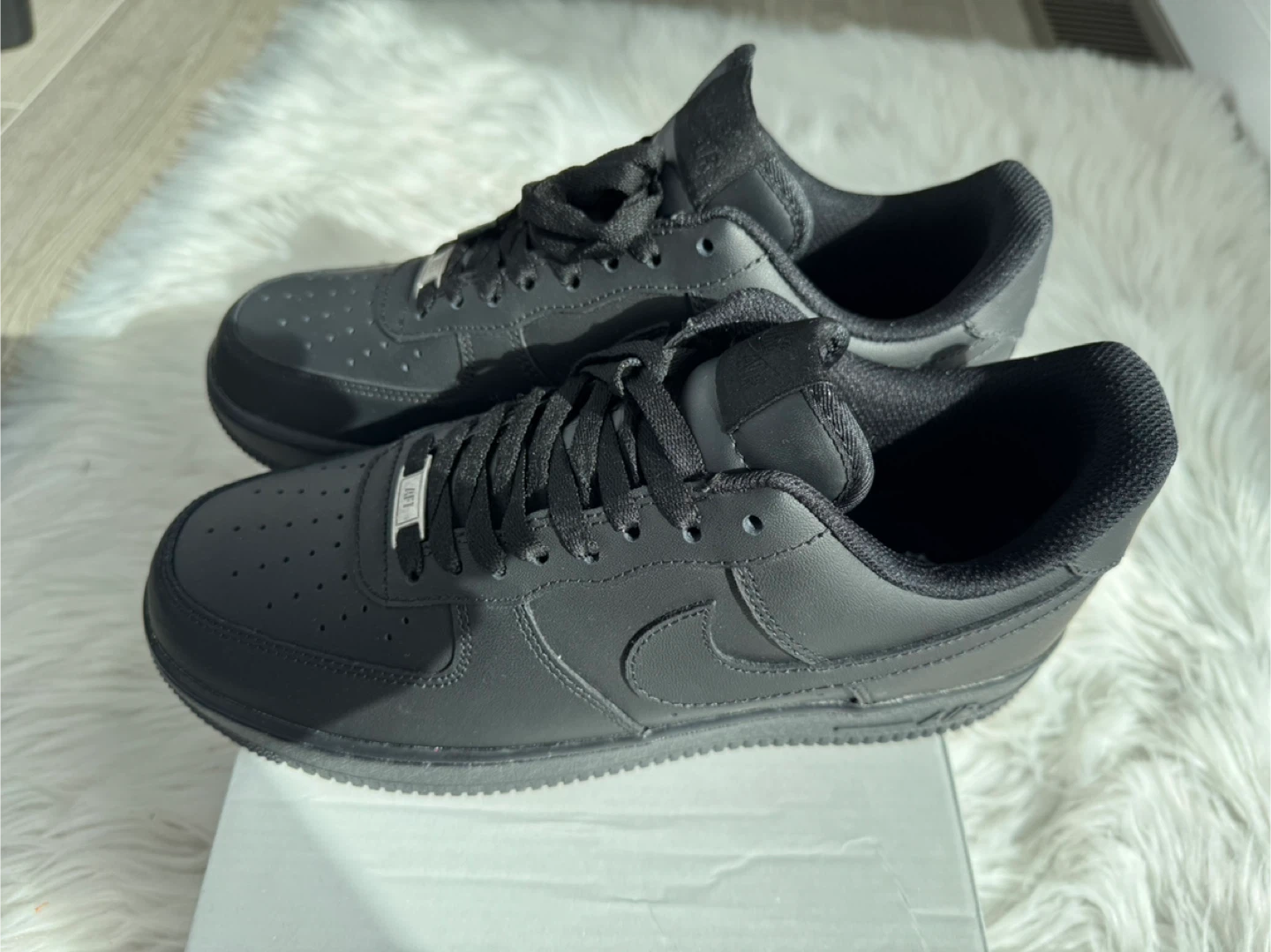 Nike Air Force 1 '07 All Black Sneakers - photo 2