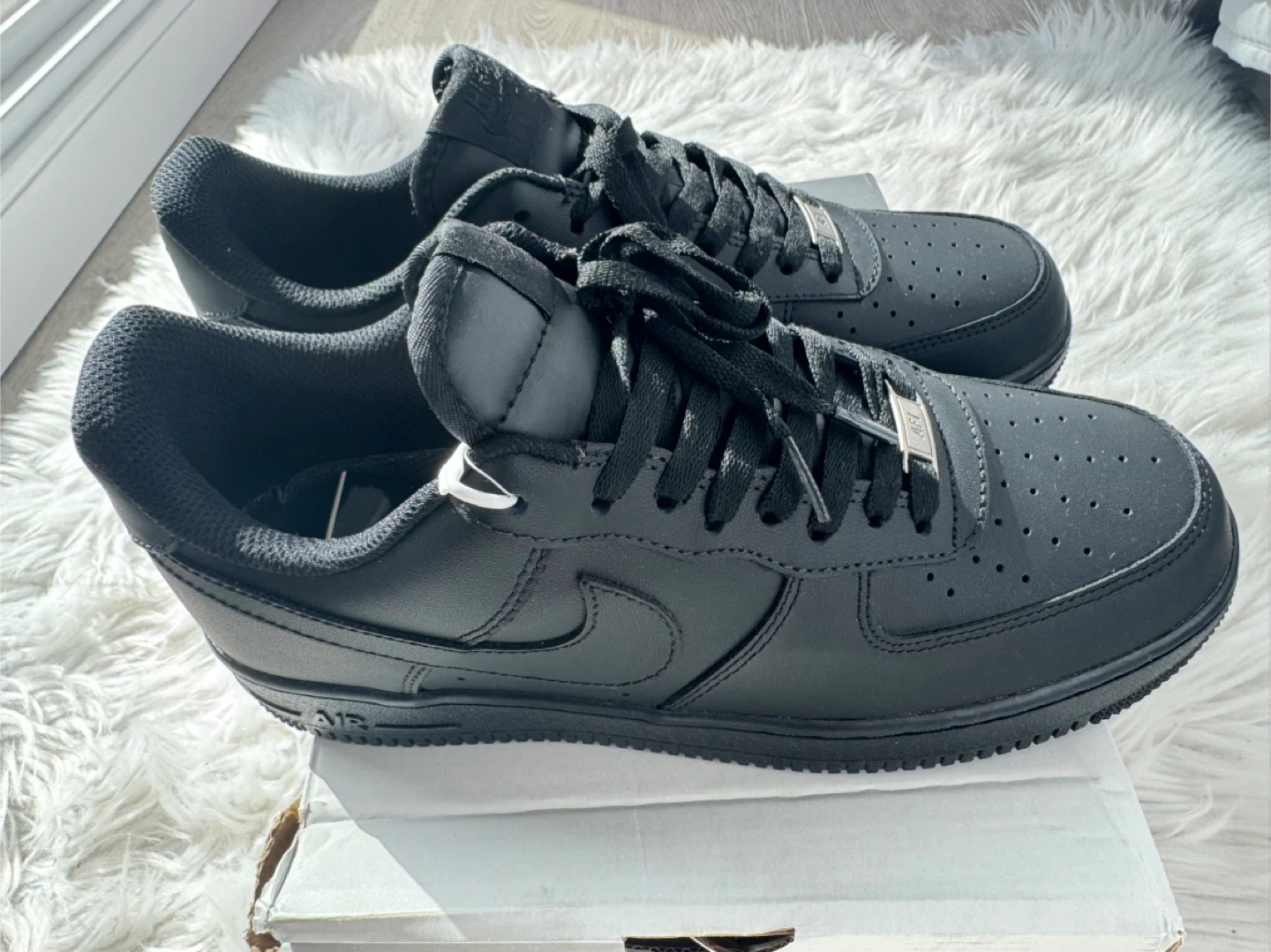 Nike Air Force 1 '07 All Black Sneakers - photo 3