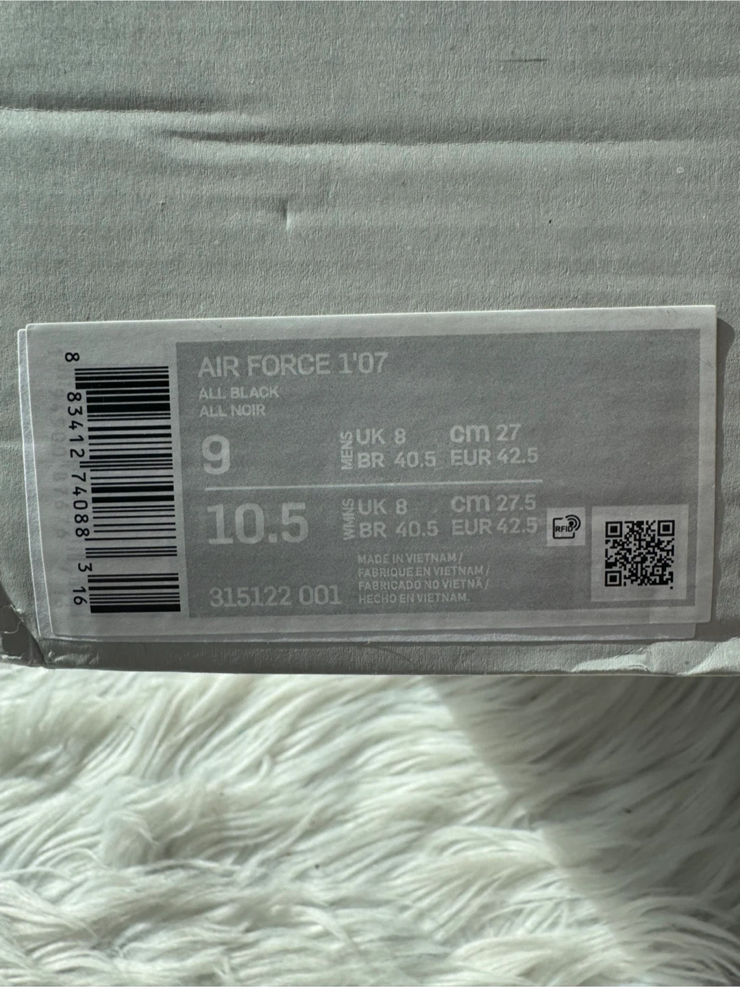 Nike Air Force 1 '07 All Black Sneakers - photo 5