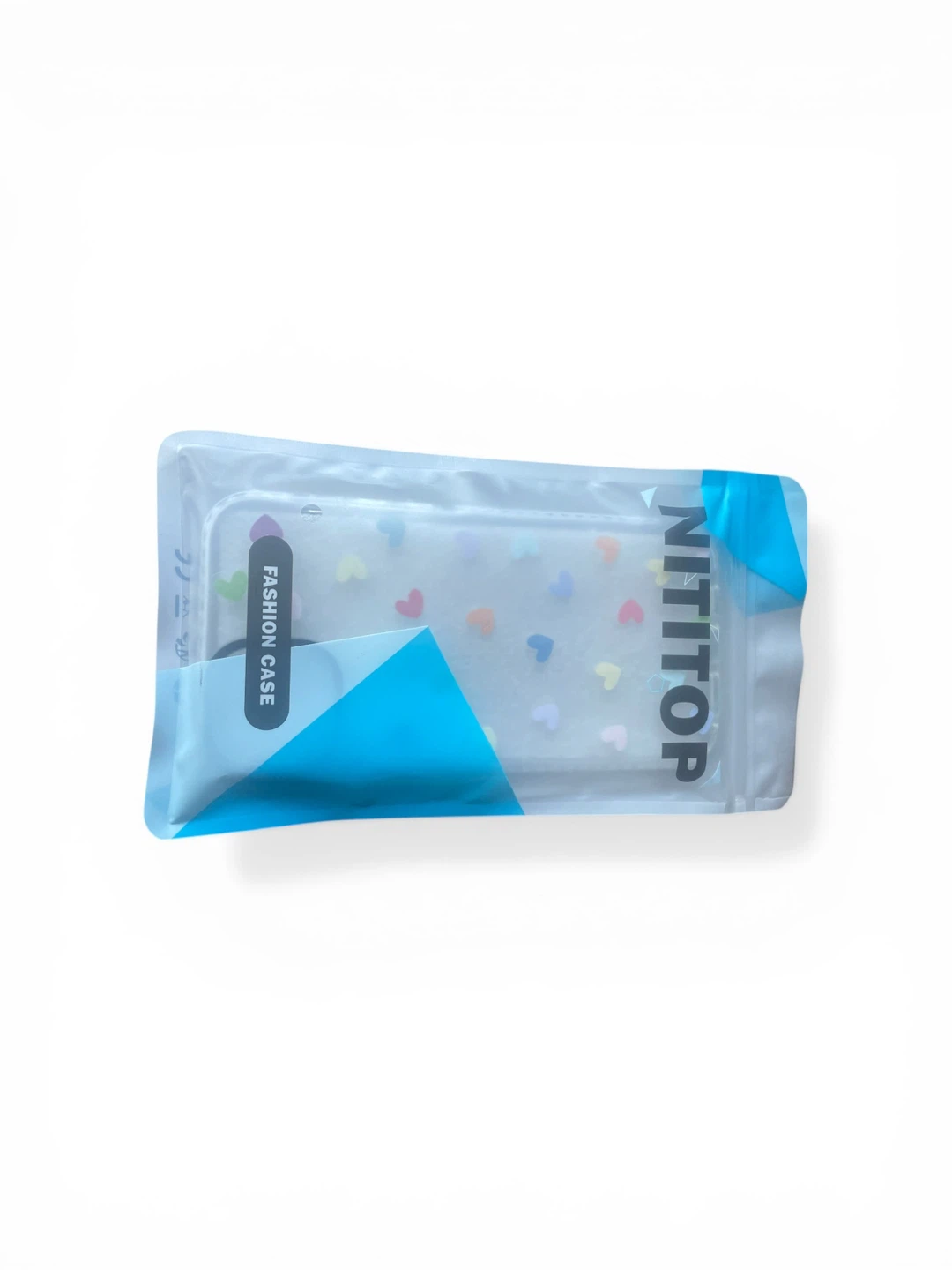 Étui transparent pour iPhone 14 Plus/15 Plus avec cœurs colorés