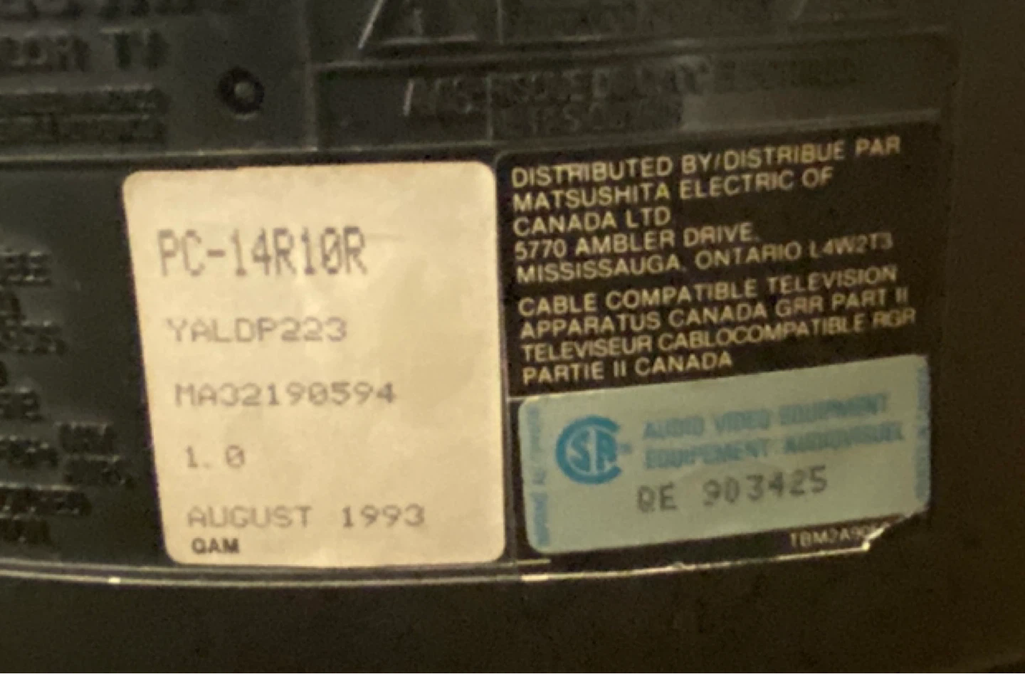 Panasonic CRT Television 14 inch Screen - photo 2