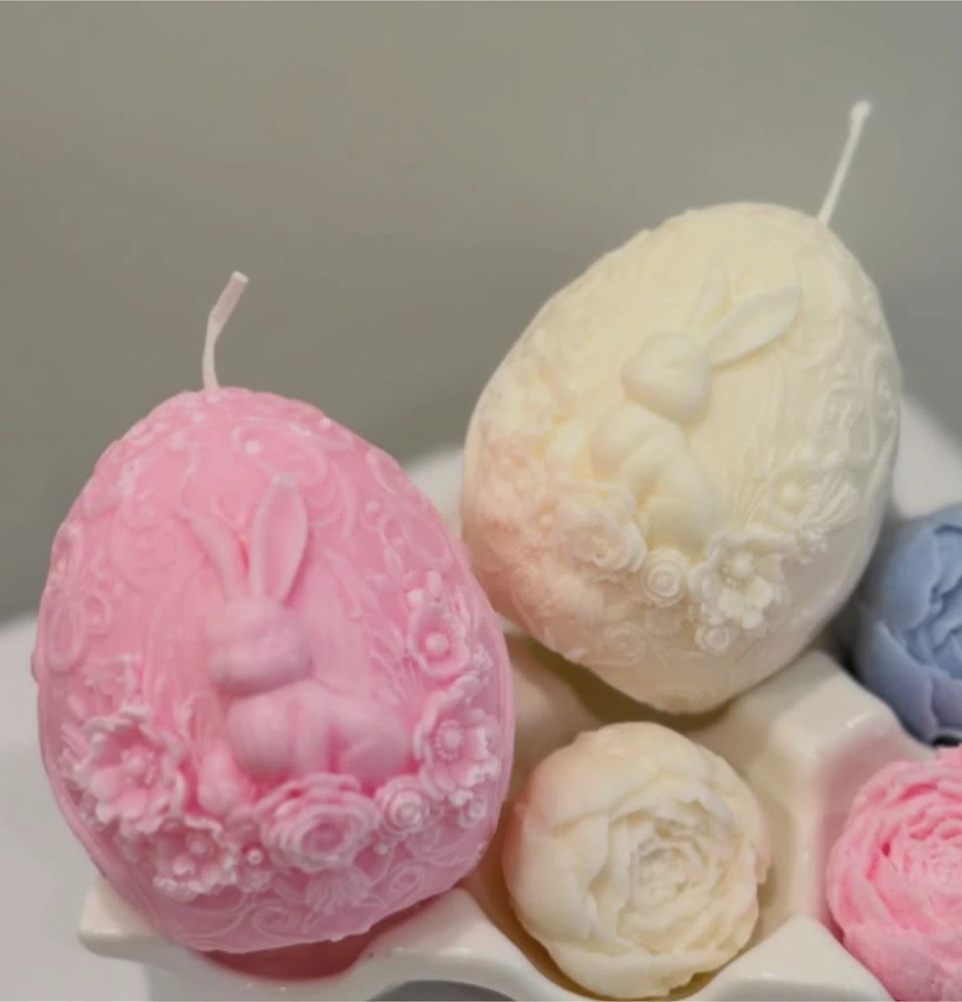 Easter Egg Bunny Candles