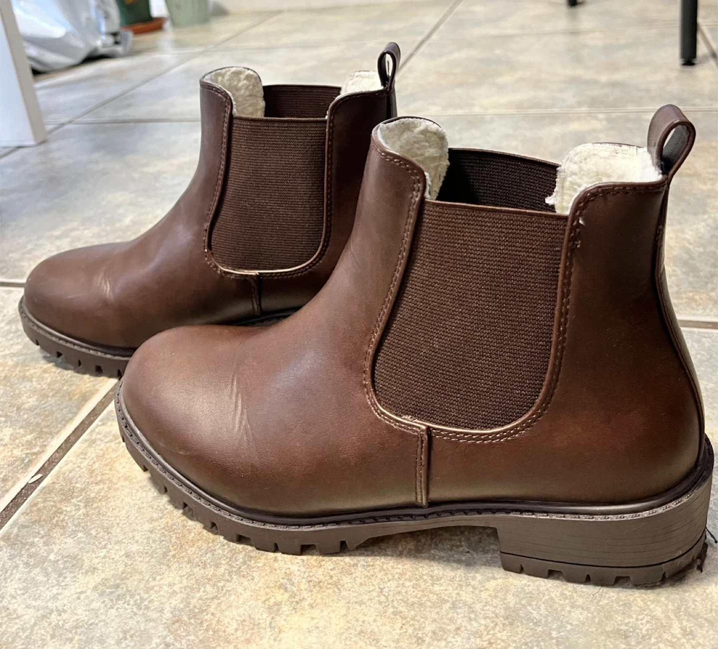 DG Women's Brown Chelsea Boots Size 6.5 - photo 5