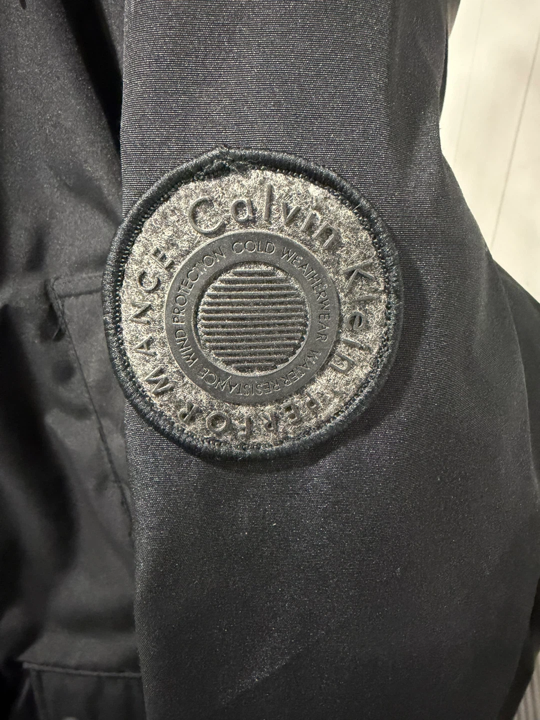 Calvin Klein Black Parka Jacket with Fur Trim Hood - photo 3