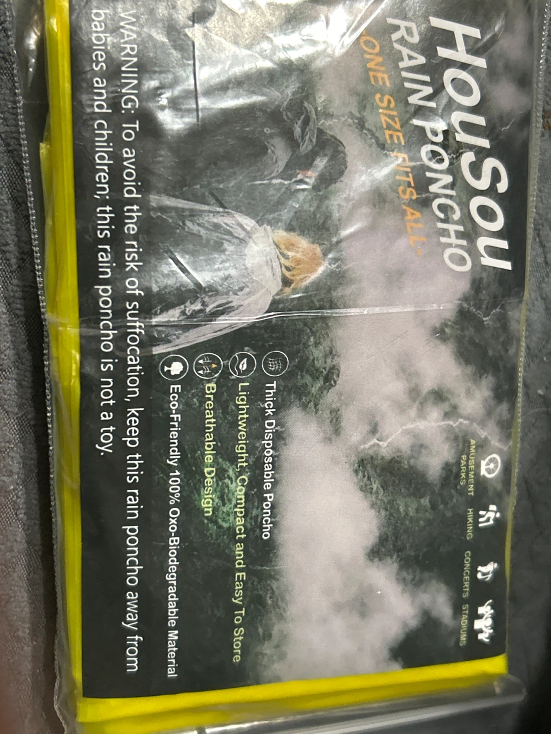 New Housou Rain Poncho 2 pack - One Size Fits All - photo 3