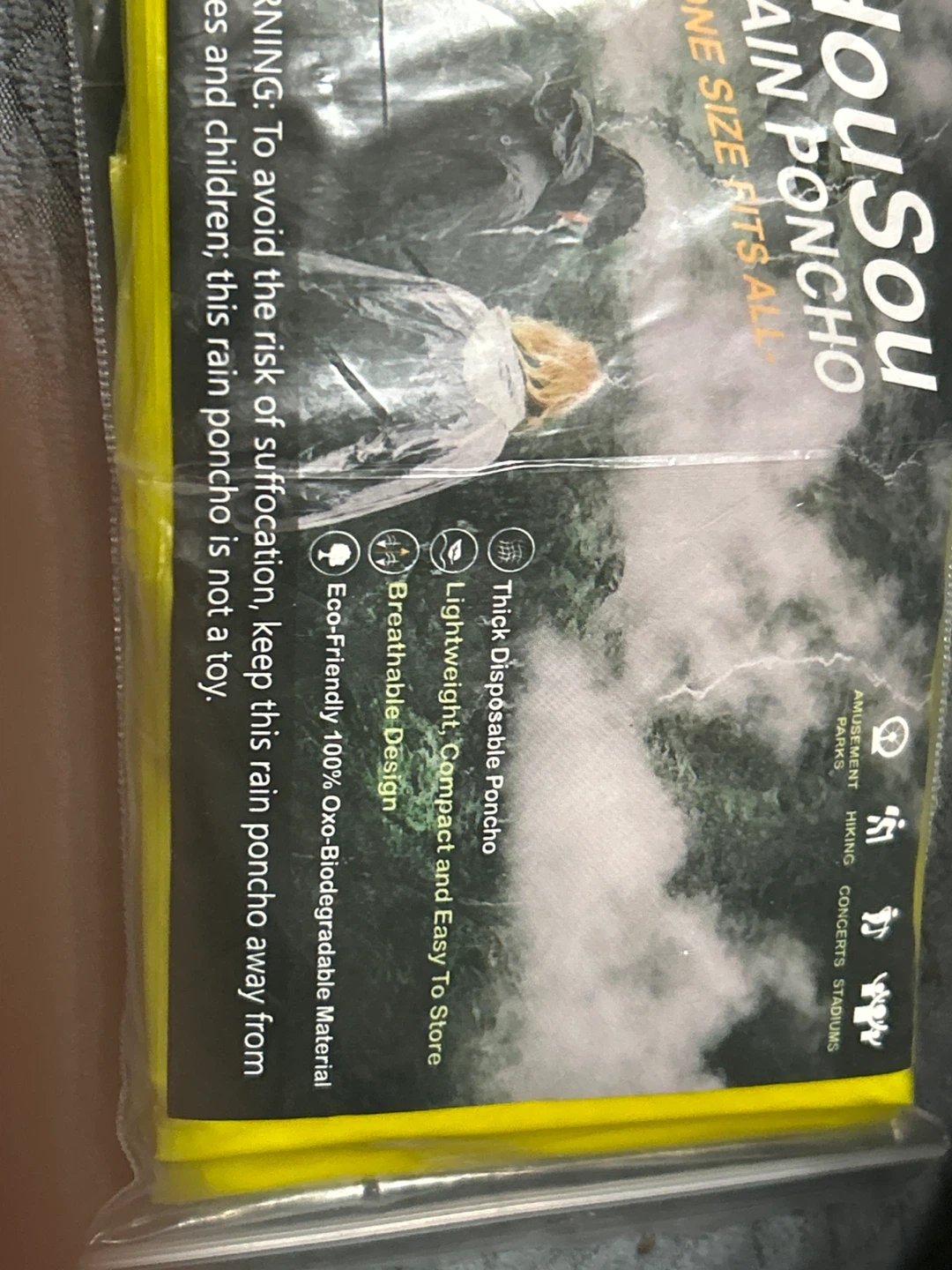 New Housou Rain Poncho 2 pack - One Size Fits All - photo 4