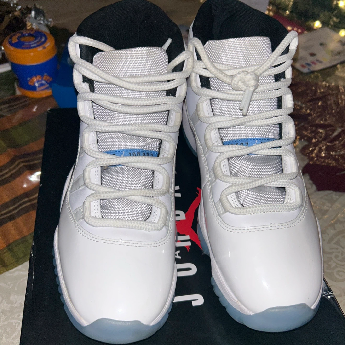 Air Jordan 11 Retro White / Black / University Blue - photo 5