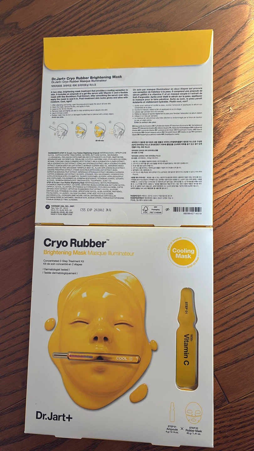 $15 each Dr.Jart+ Cryo Rubber Brightening Mask with Vitamin C