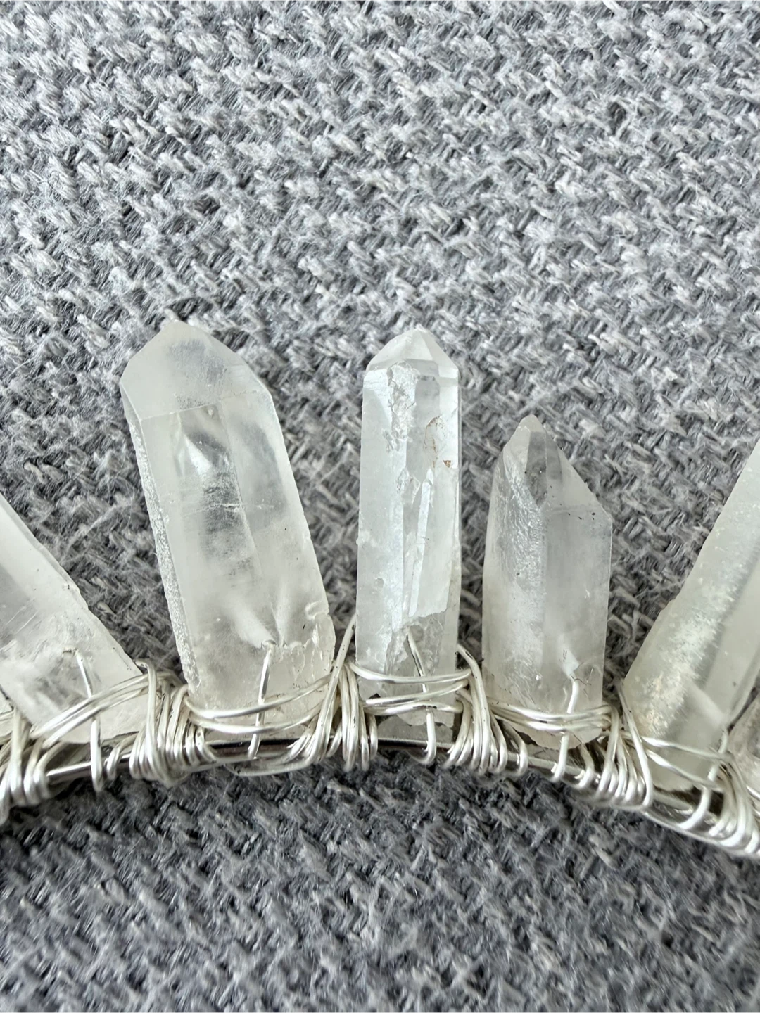 Natural Clear Crystal Crown Headband Quartz Tiara Festival - photo 2