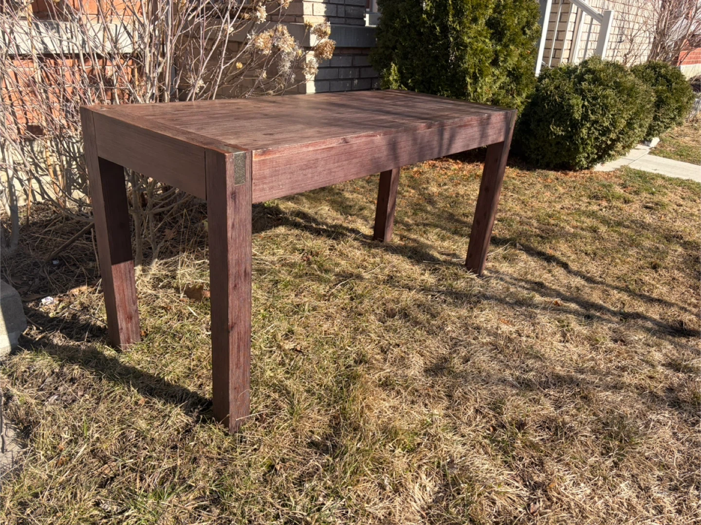 Wooden Table with 3 drawers - photo 2