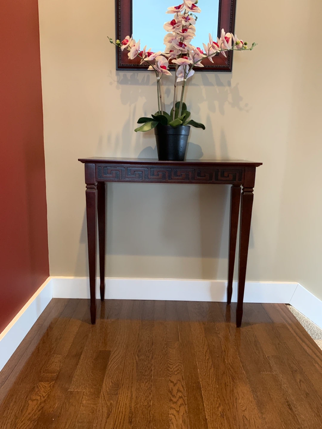 Console Table with Greek Key Inlay