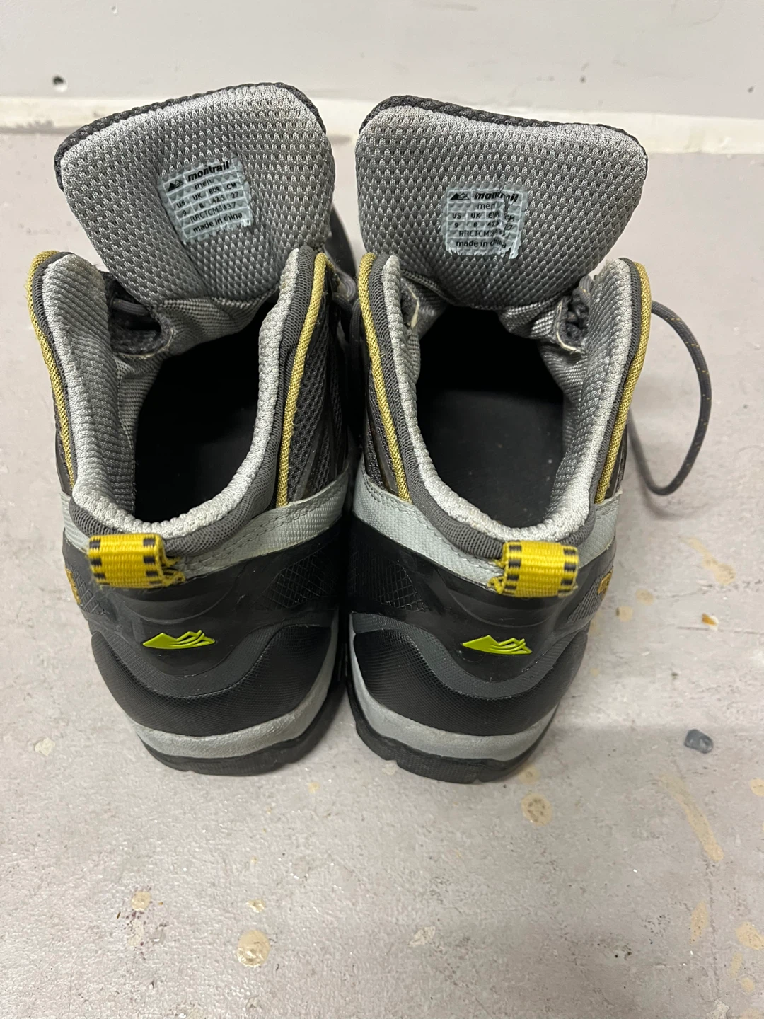 Montrail Men's Hiking Shoes Grey/Yellow Size 9 - photo 4
