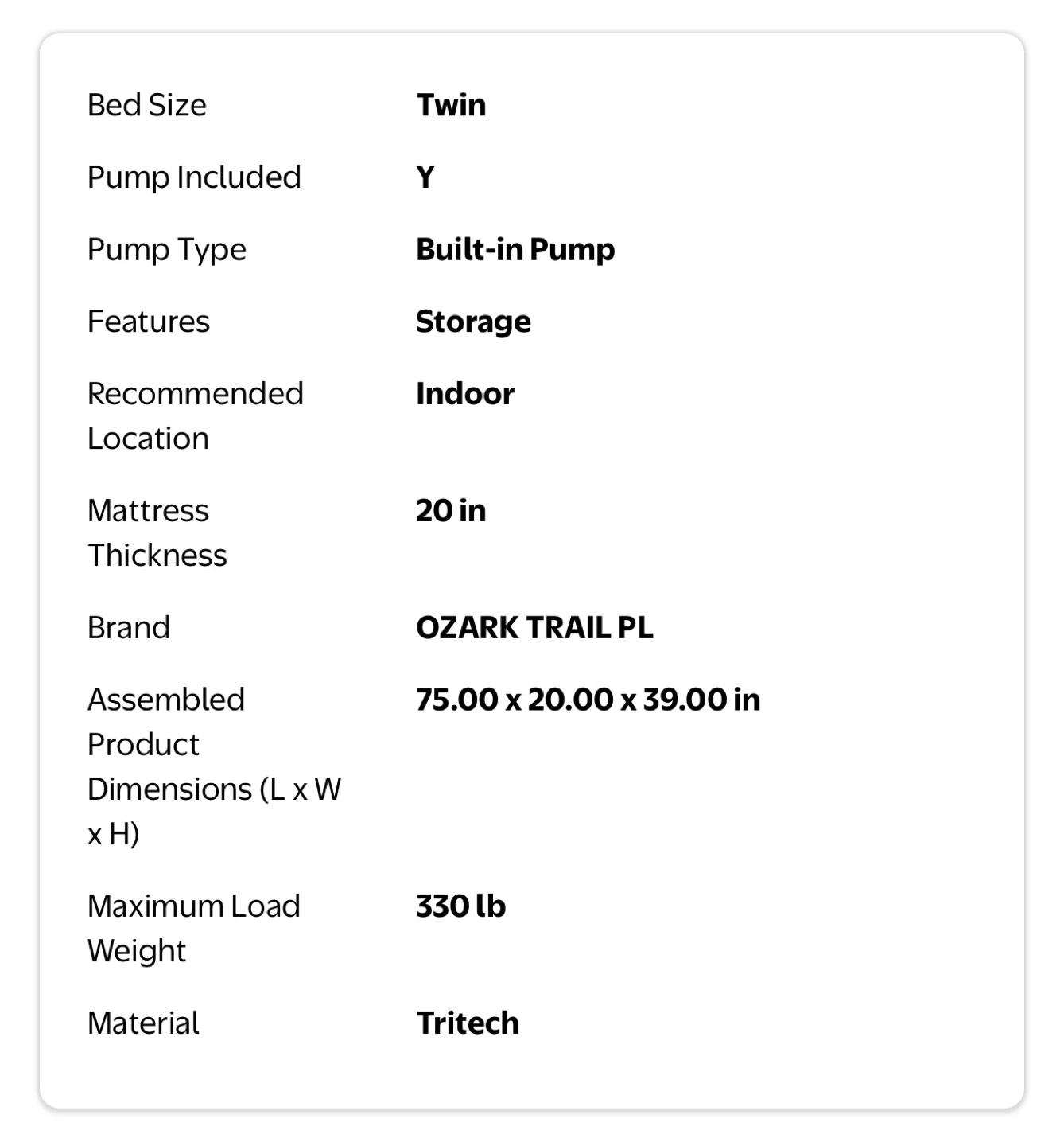 NEW- Ozark Comfort Quest Twin Air Mattress/ Built-in Pump - photo 4