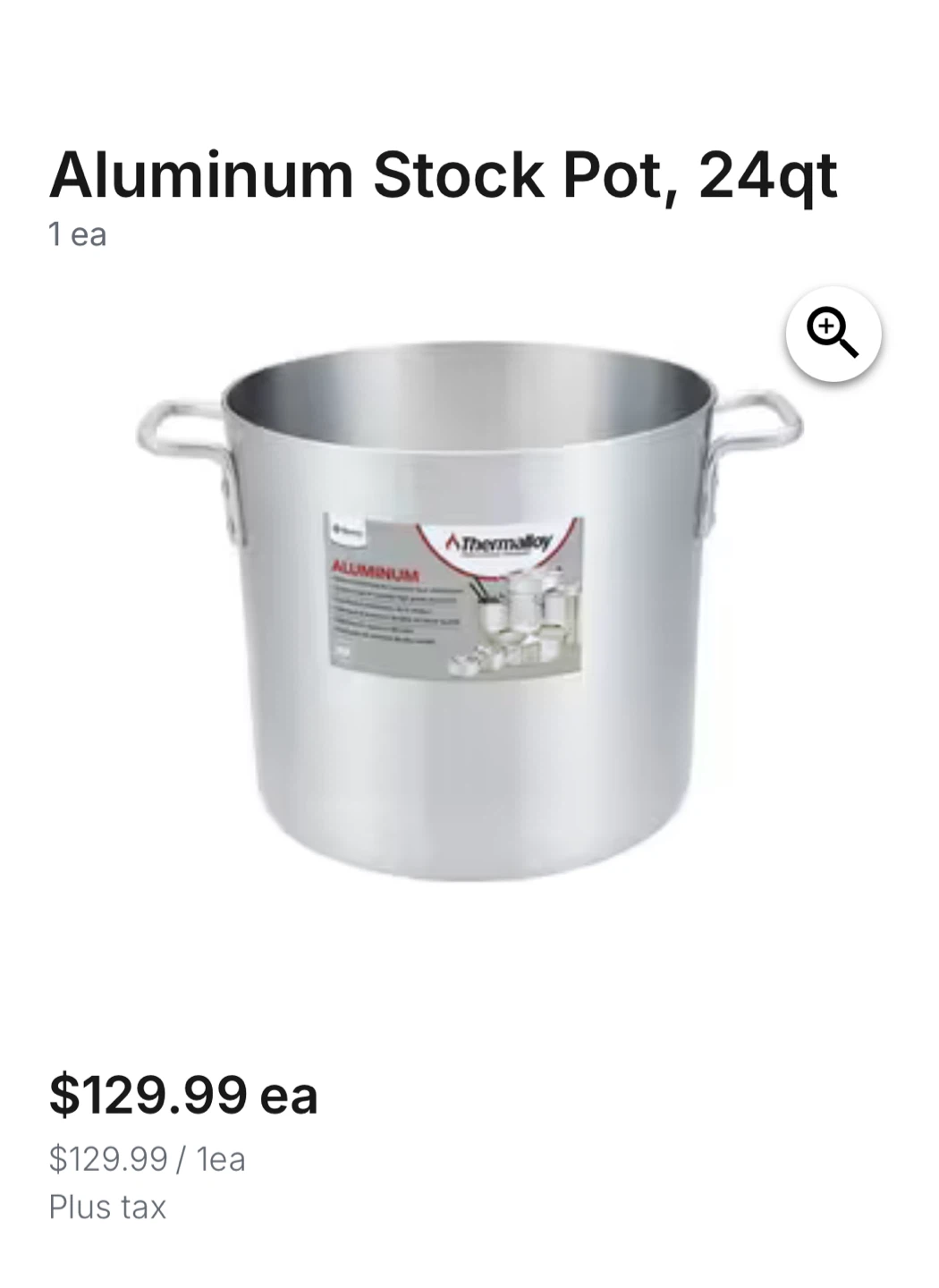 Browne Thermalloy Aluminum Stock Pot, 24 Quart - photo 2