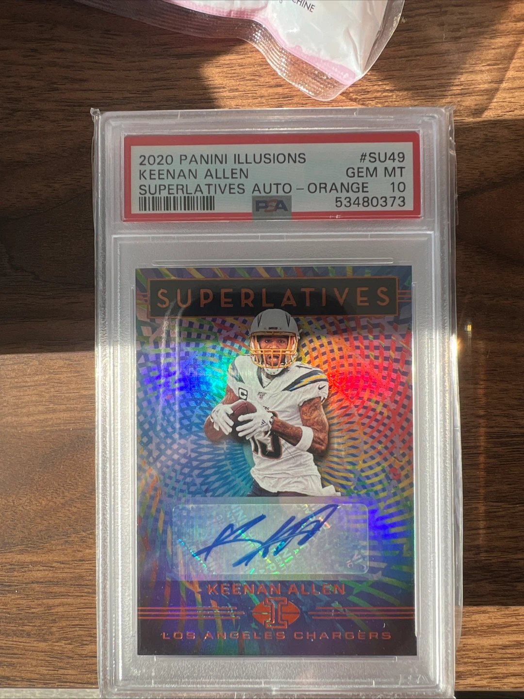 2020 Panini Illusions Keenan Allen Auto Orange PSA 10
