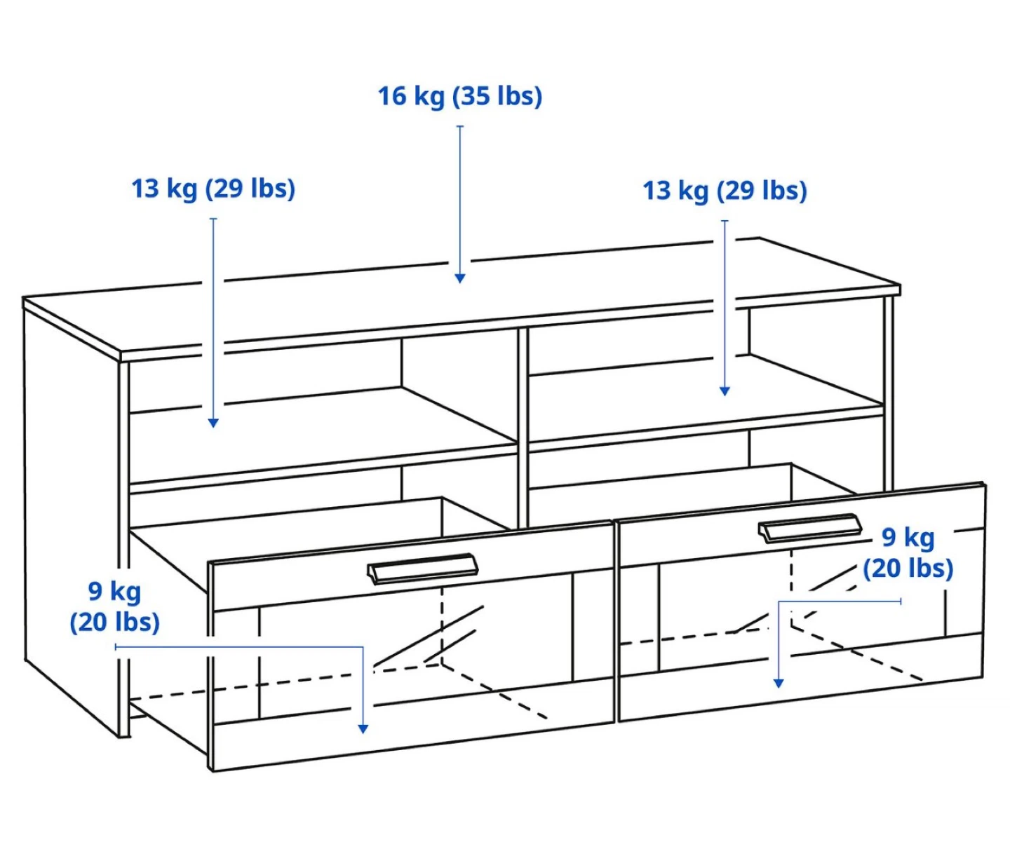 IKEA BRIMNES TV bench - White - photo 3