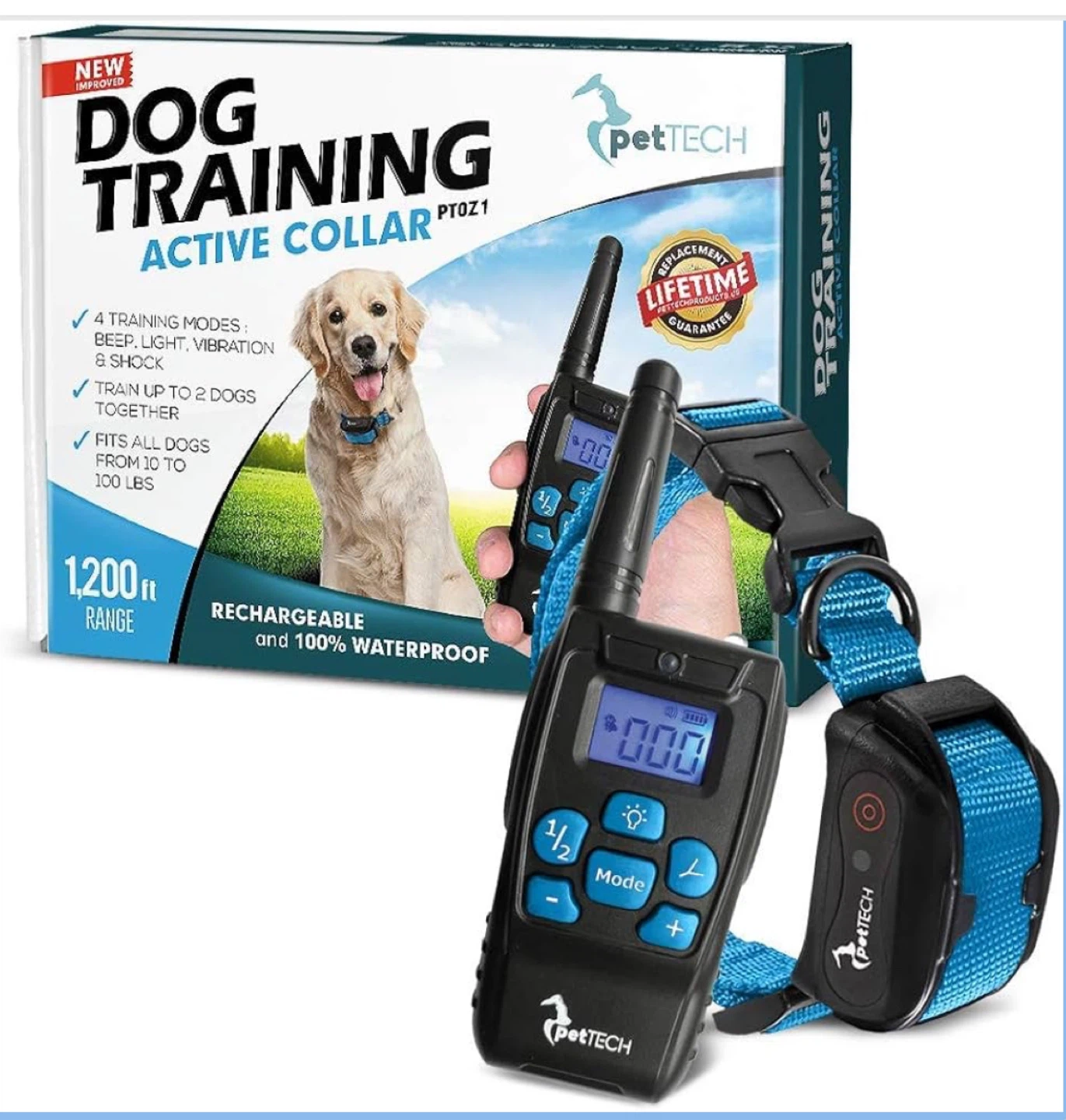 PetTech PT0Z1 Dog Training Active Collar Set