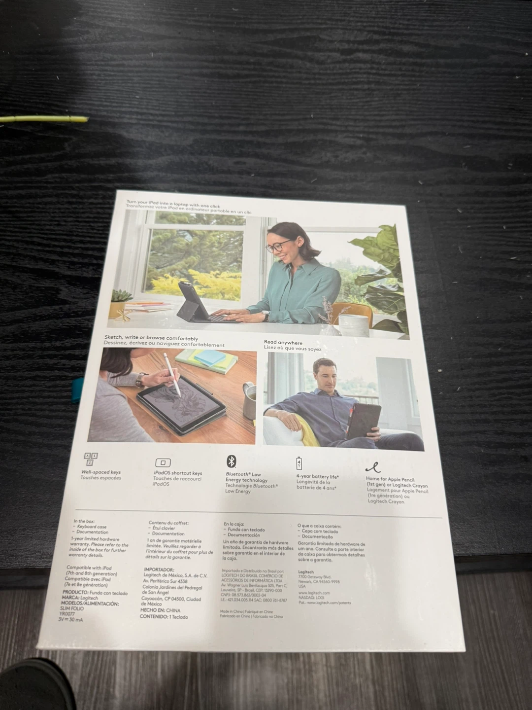 Logitech Slim Folio Keyboard Case for iPad (7th & 8th Gen) - photo 2