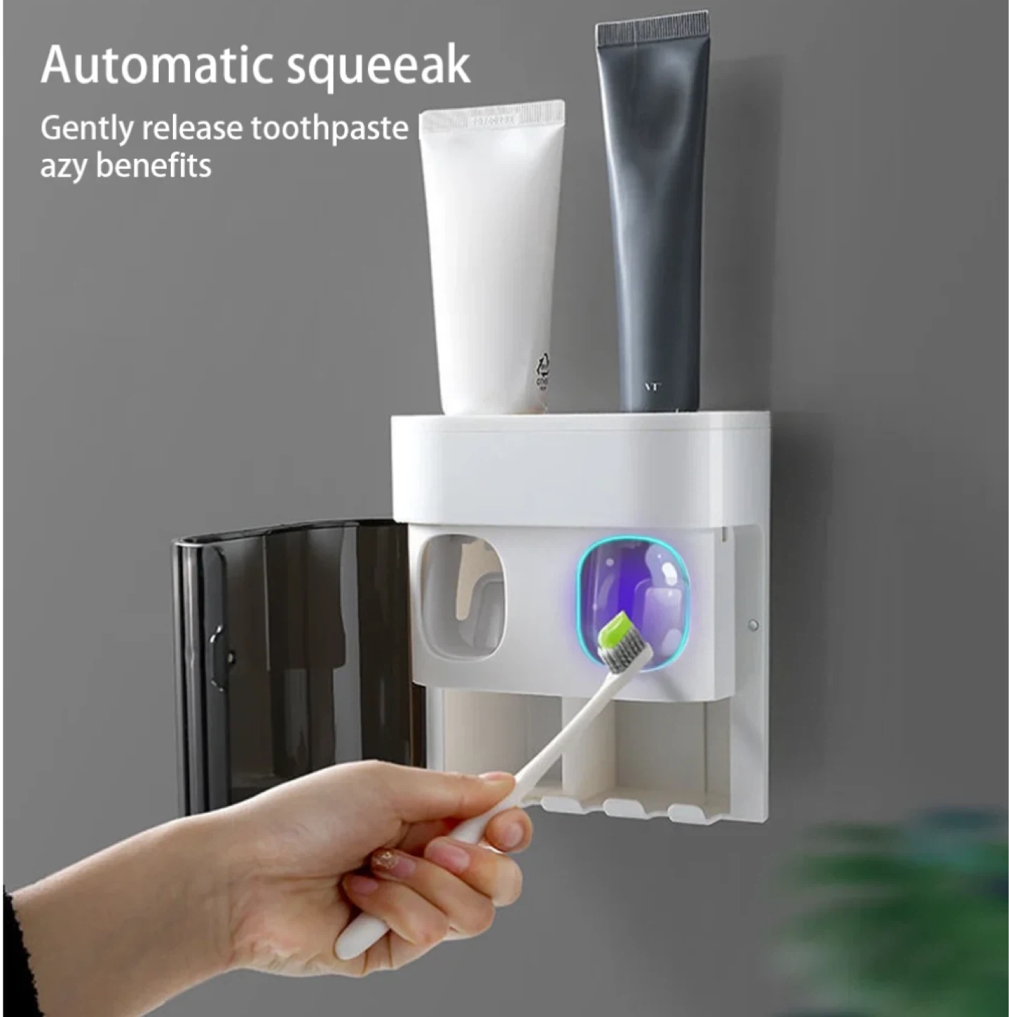 Automatic Toothpaste Dispenser and Toothbrush Holder 🥕
