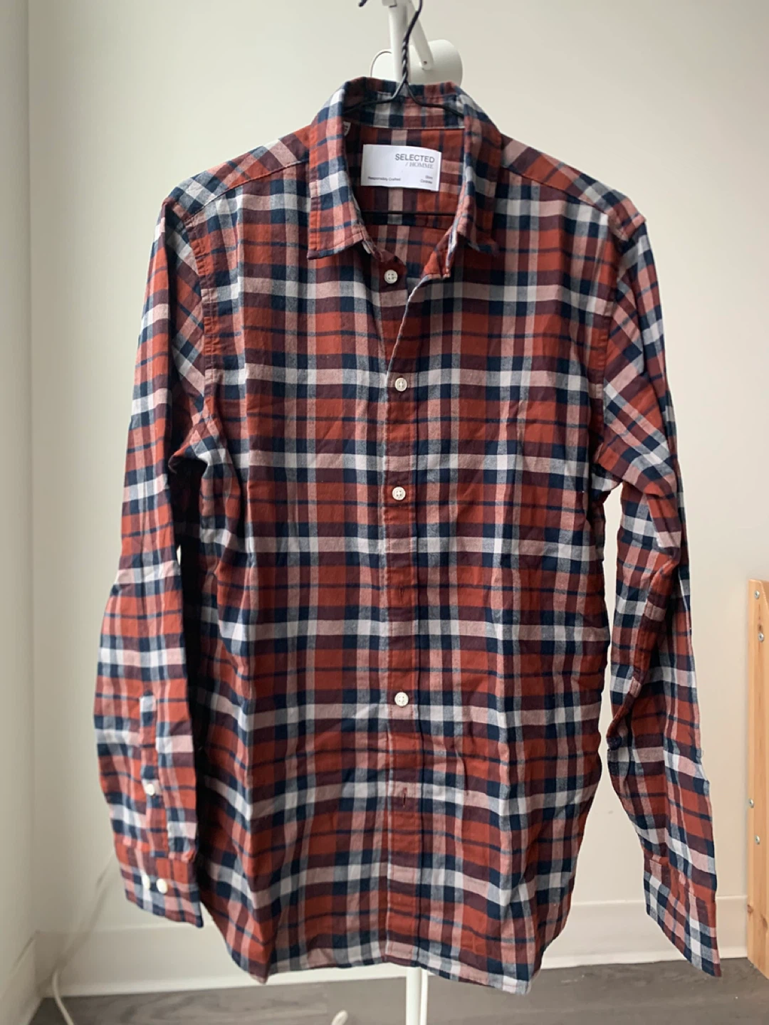 Men’s Selected Homme SLIM SMALL Button-up Long Sleeved Shirt