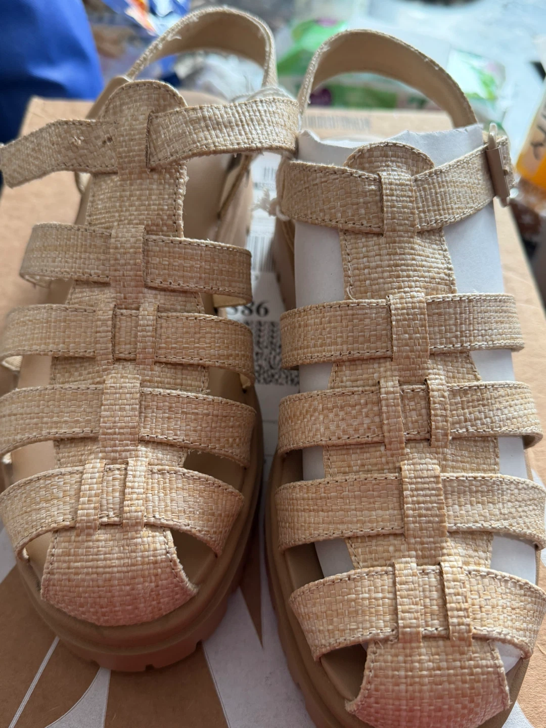 American Eagle Women's Strappy Espadrille Sandals Tan Size 8