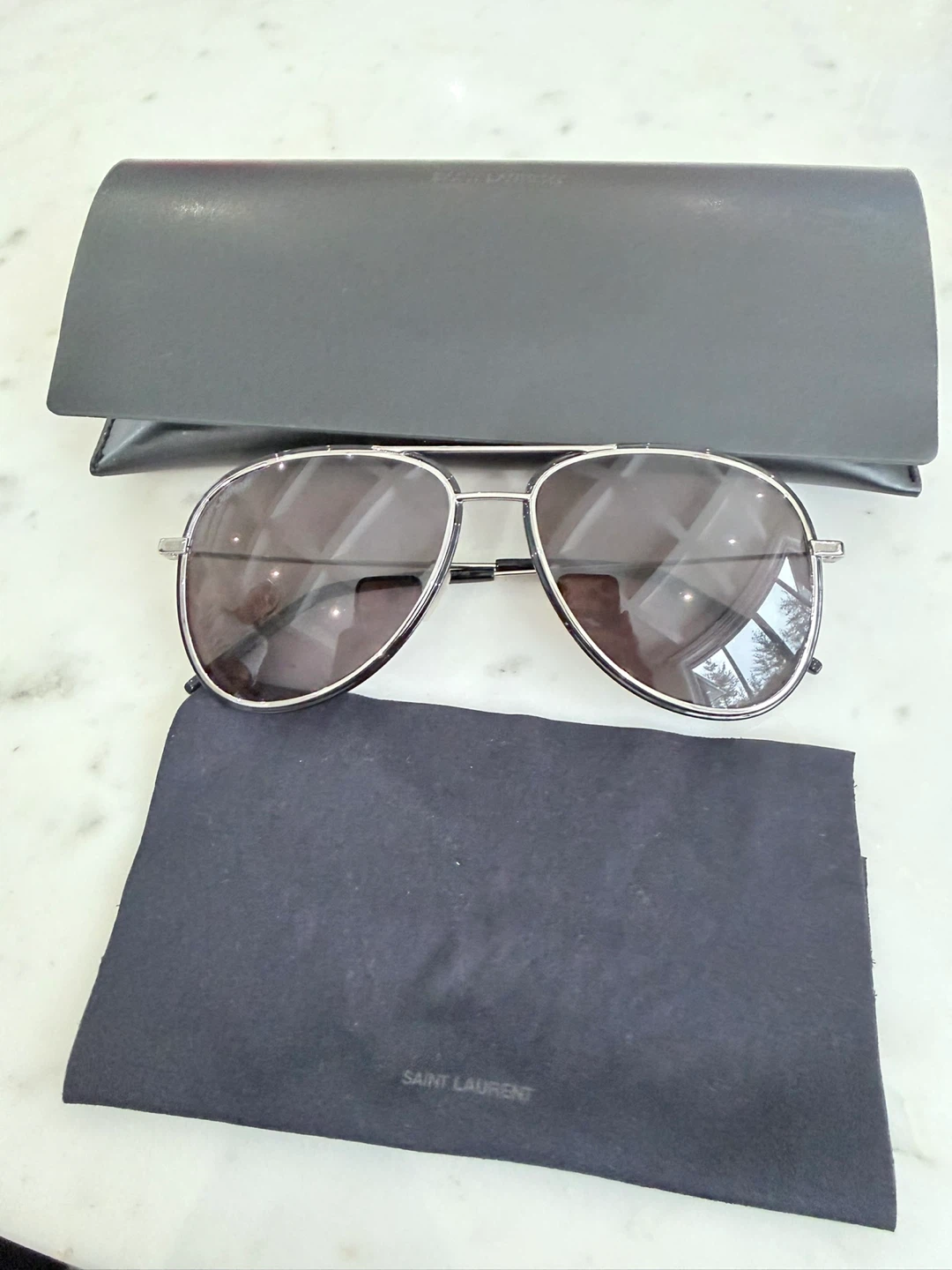 Saint Laurent Paris Aviator Sunglasses