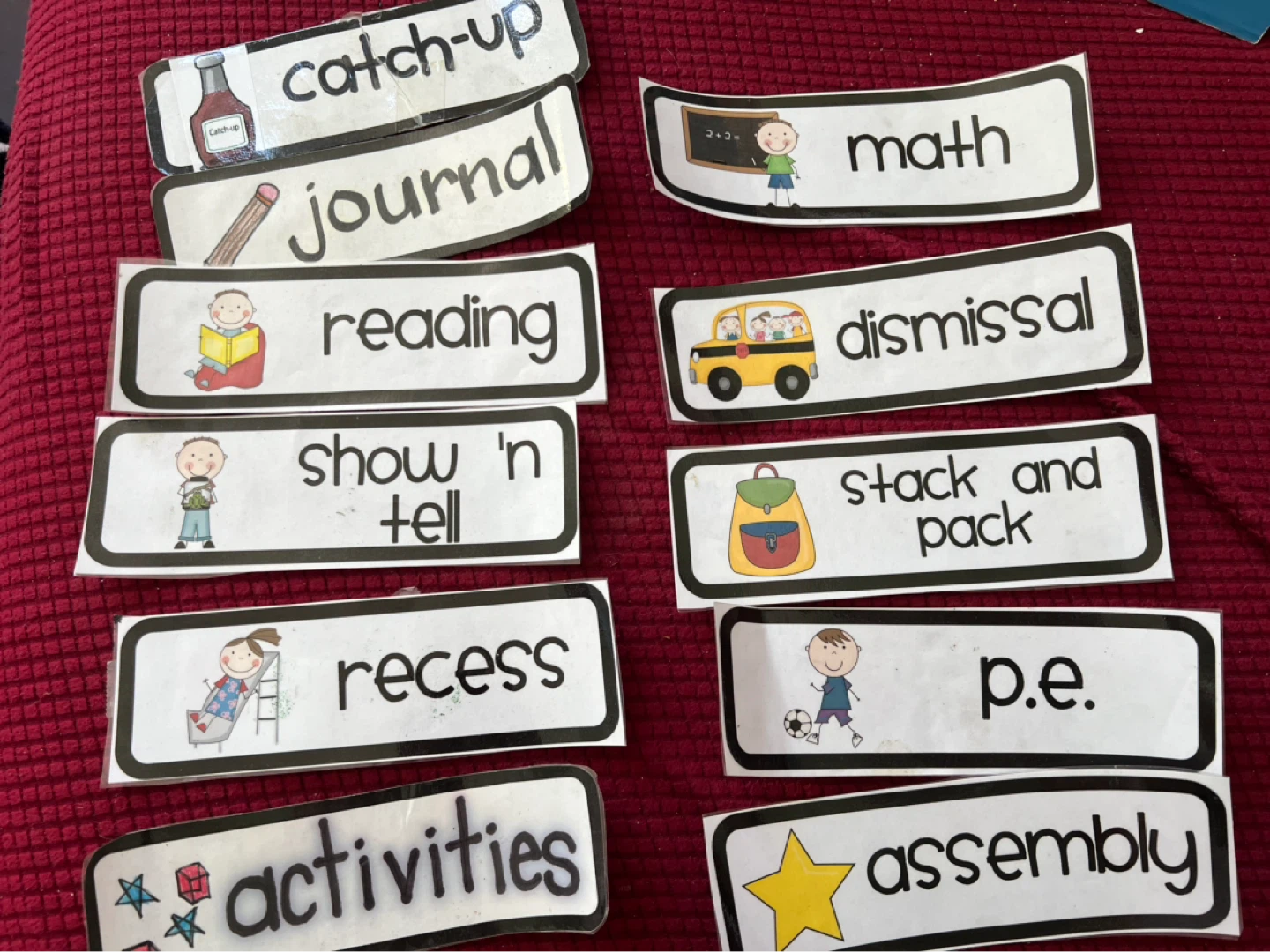 Classroom shape of the day magnetic back