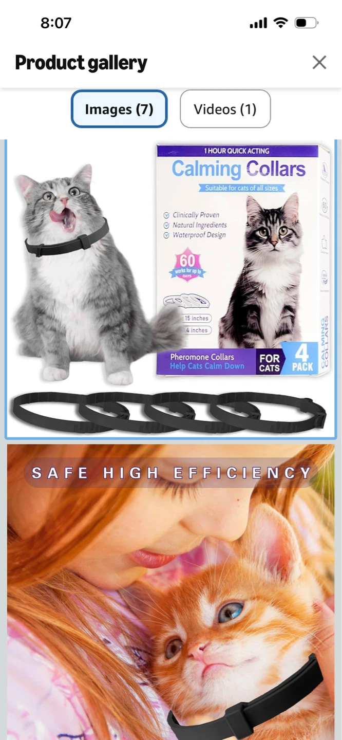 New-3 x Purple Calming Collars for Cats