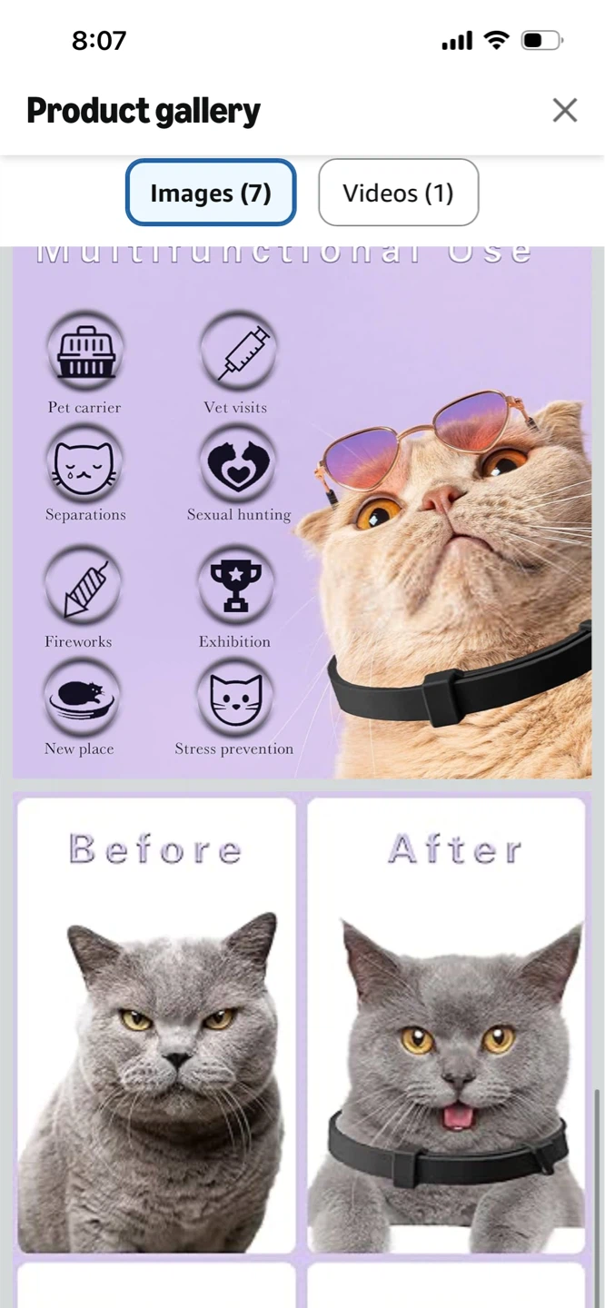 New-3 x Purple Calming Collars for Cats - photo 2