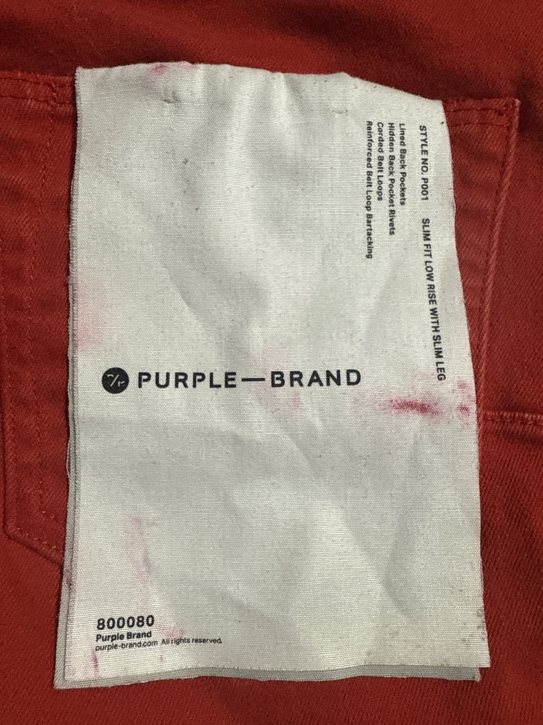 Purple Brand Red Palm Tree Slim Fit Jeans - photo 2