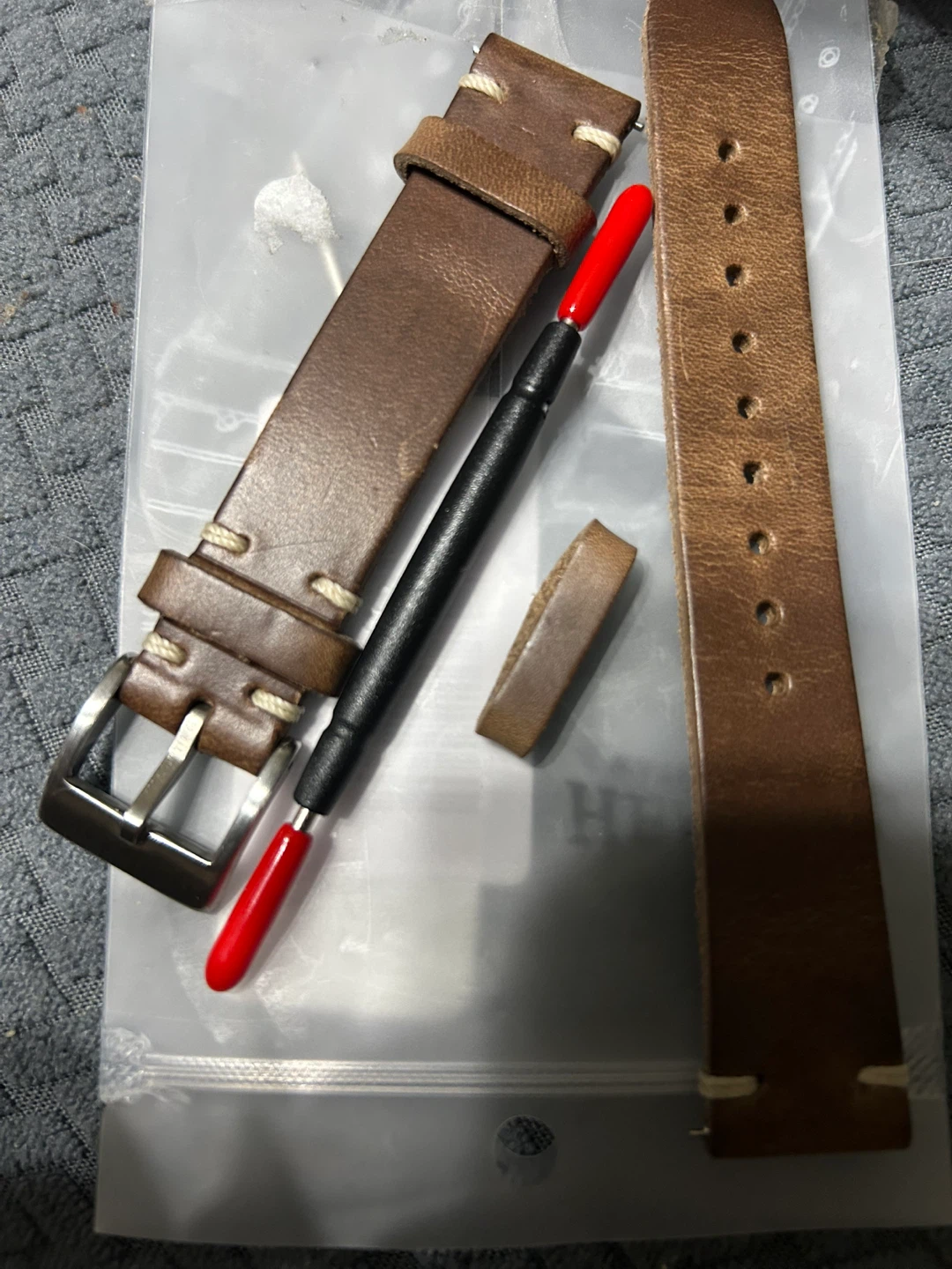 Horween Genuine Leather Watch Band 18-16mm Brown