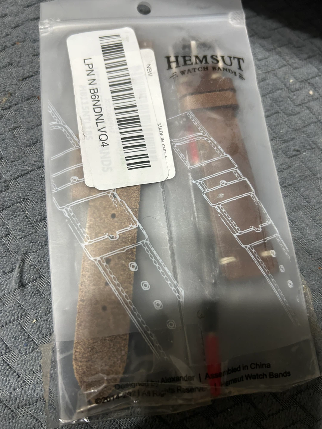 Horween Genuine Leather Watch Band 18-16mm Brown - photo 5