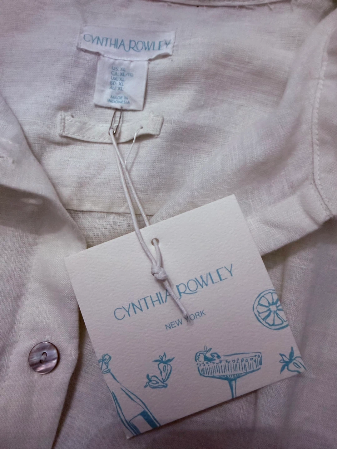 Cynthia Rowley Linen Blend Shirt Dress XL - photo 4