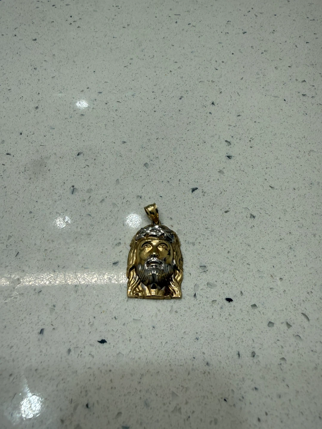 10K Real Gold Jesus Head Pendant – Solid Gold Religious Charm - photo 4