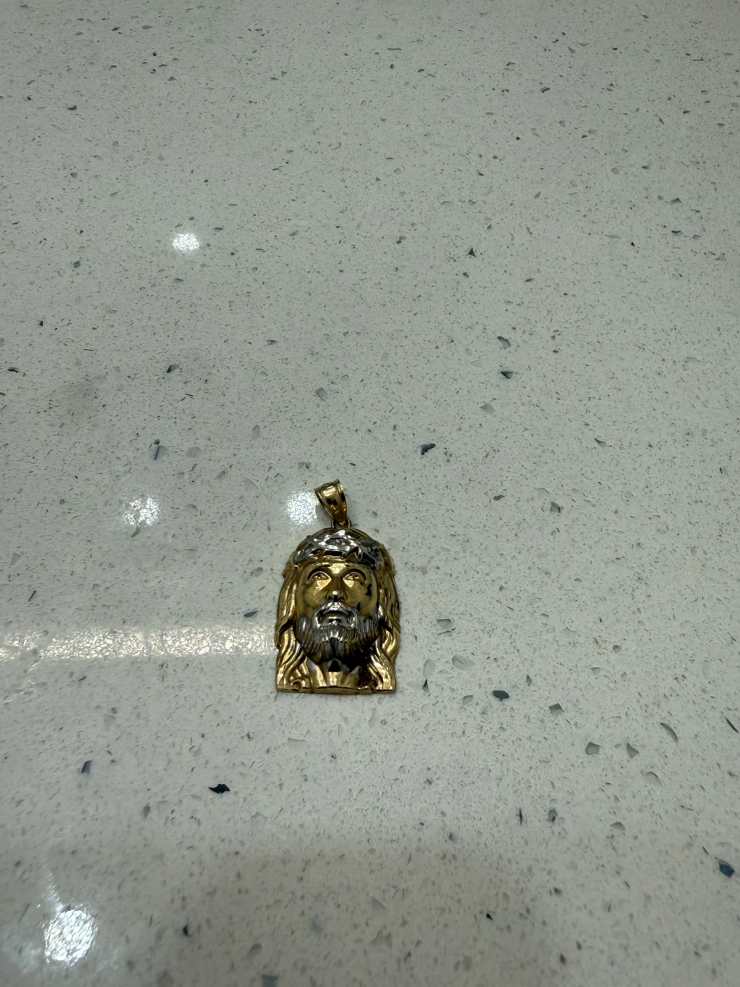 10K Real Gold Jesus Head Pendant – Solid Gold Religious Charm - photo 2