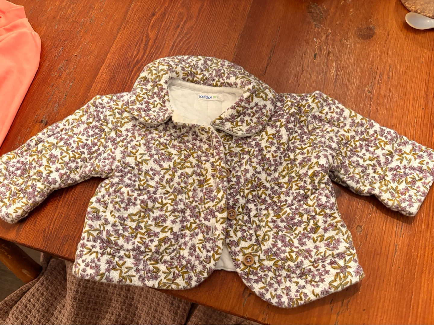 Bout'chou BIO Quilted Floral Jacket - Baby Size