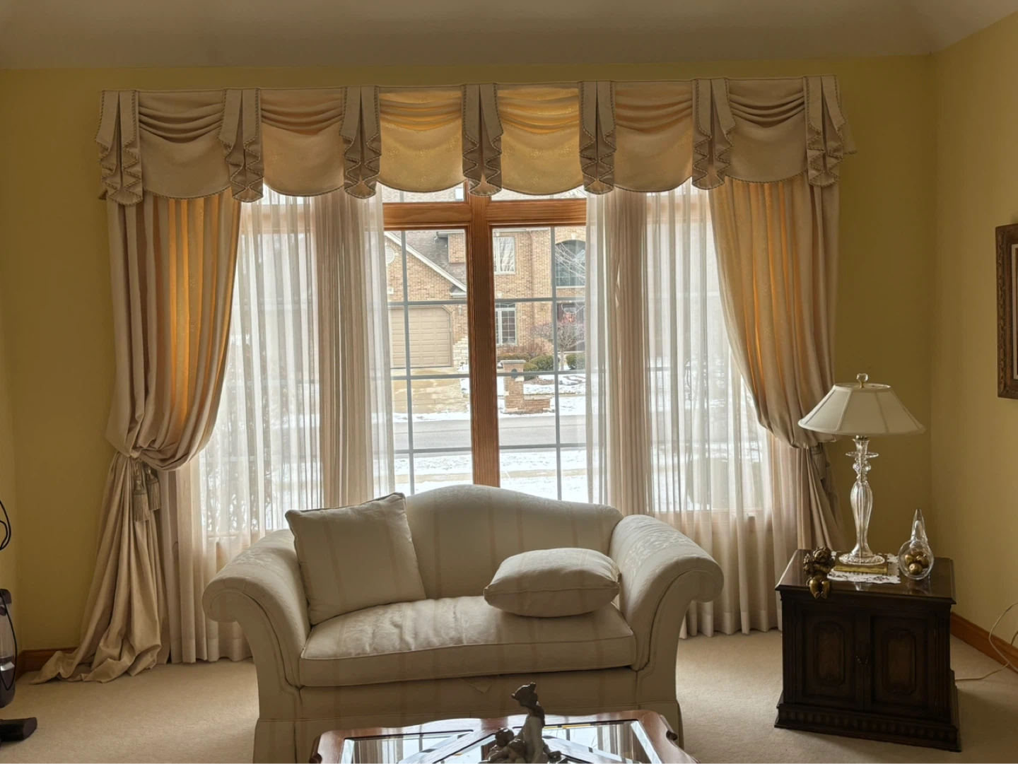 Custom Valances with Side Drapes 2 sets