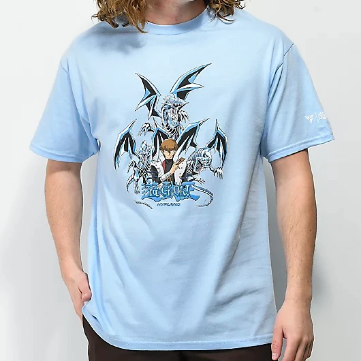 HYPLAND x Yu-Gi-Oh Kaiba Blue Eyes Blue T-Shirt