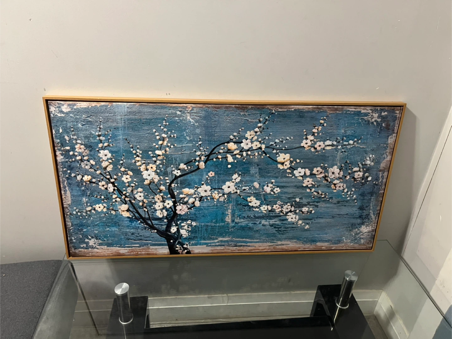 Framed Floral Wall Art - 100L x 50W cm