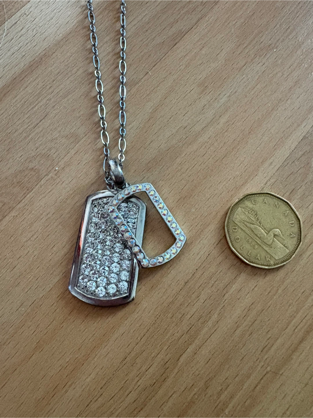 Silver Dog Tag Necklace
