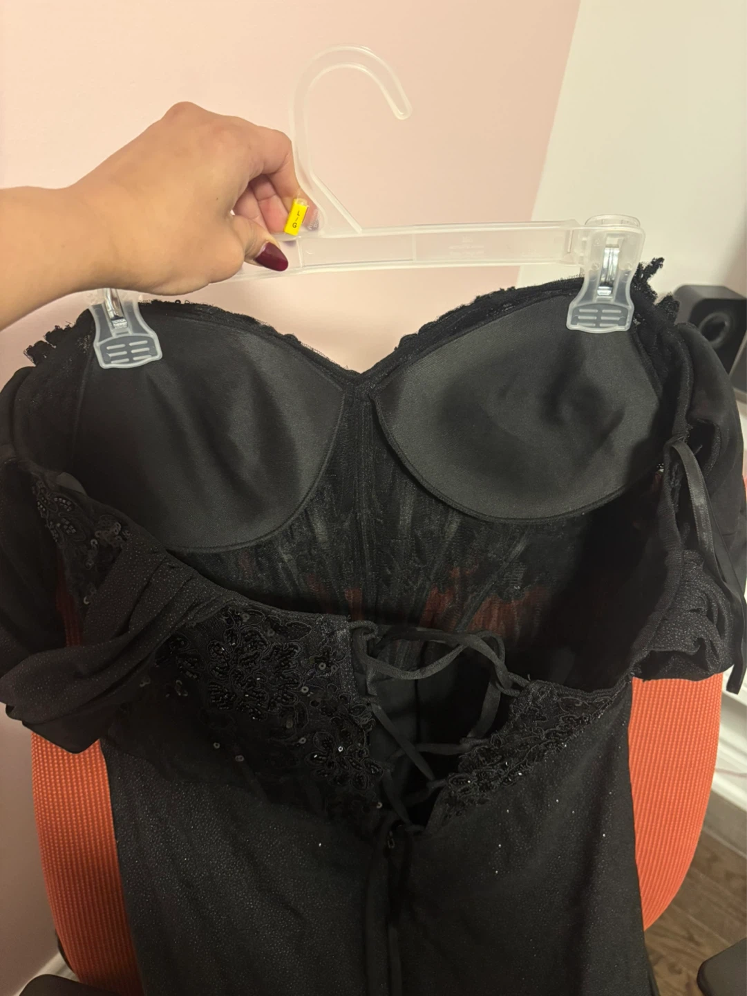 Black Off-the-Shoulder Beaded Formal Dress - photo 2