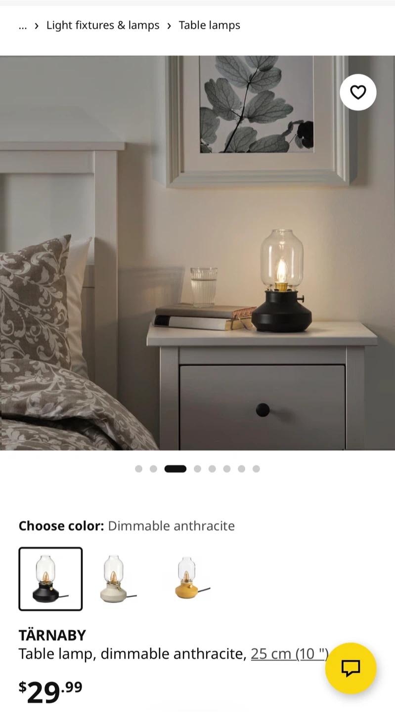 IKEA TÄRNABY Table Lamp, Anthracite - photo 2