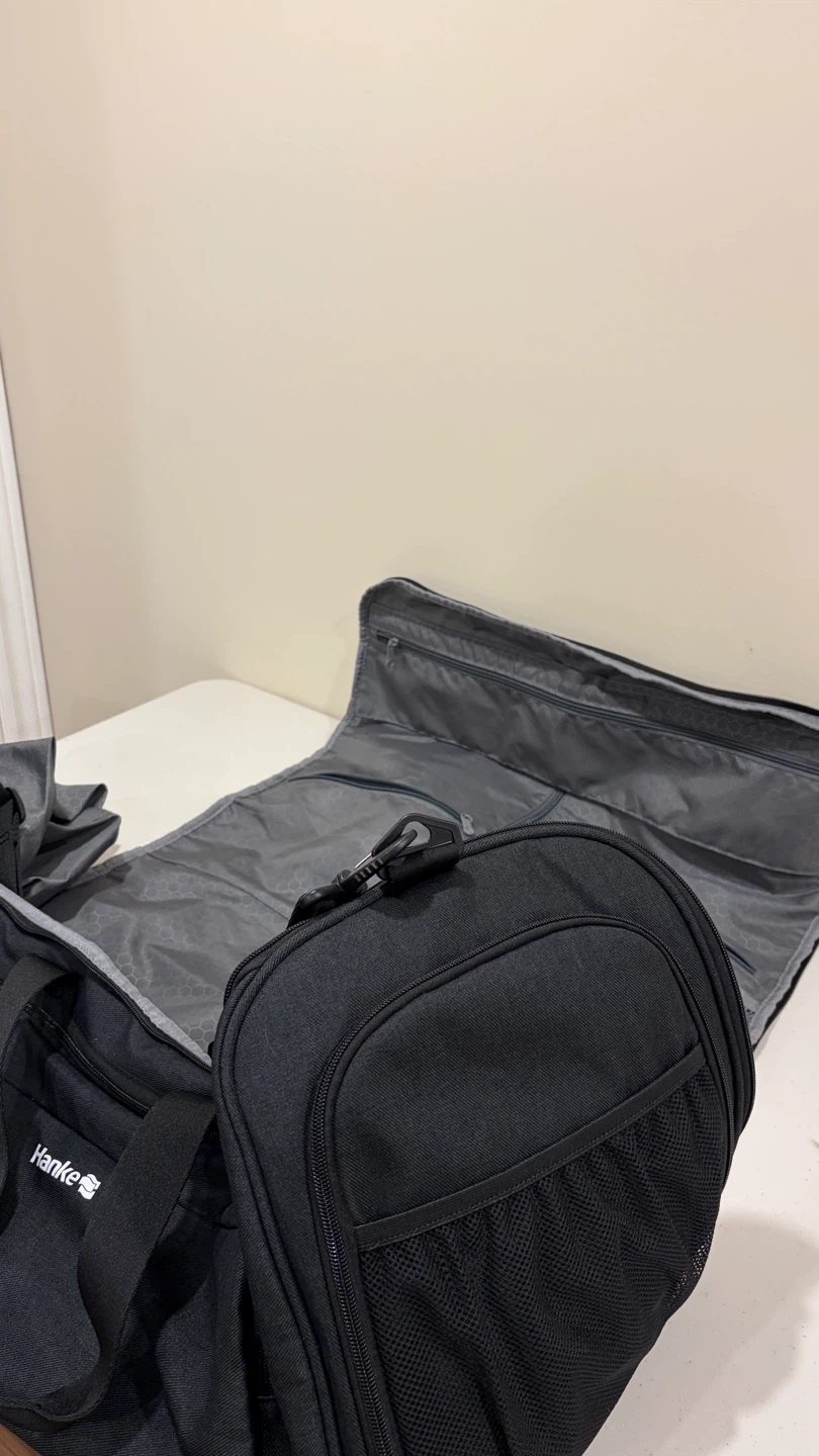Hanke Black Duffel Bag with Garment Bag Feature - photo 4
