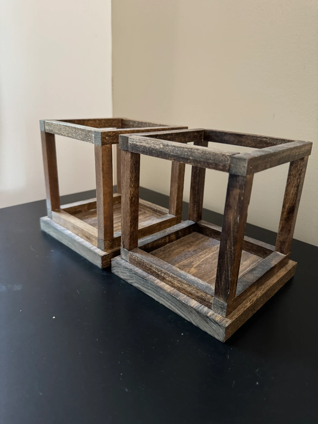Set of 2 Wooden Candle Holders - photo 4