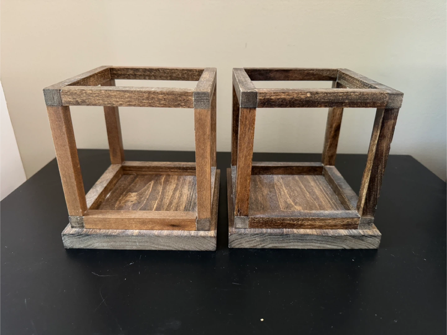 Set of 2 Wooden Candle Holders - photo 2