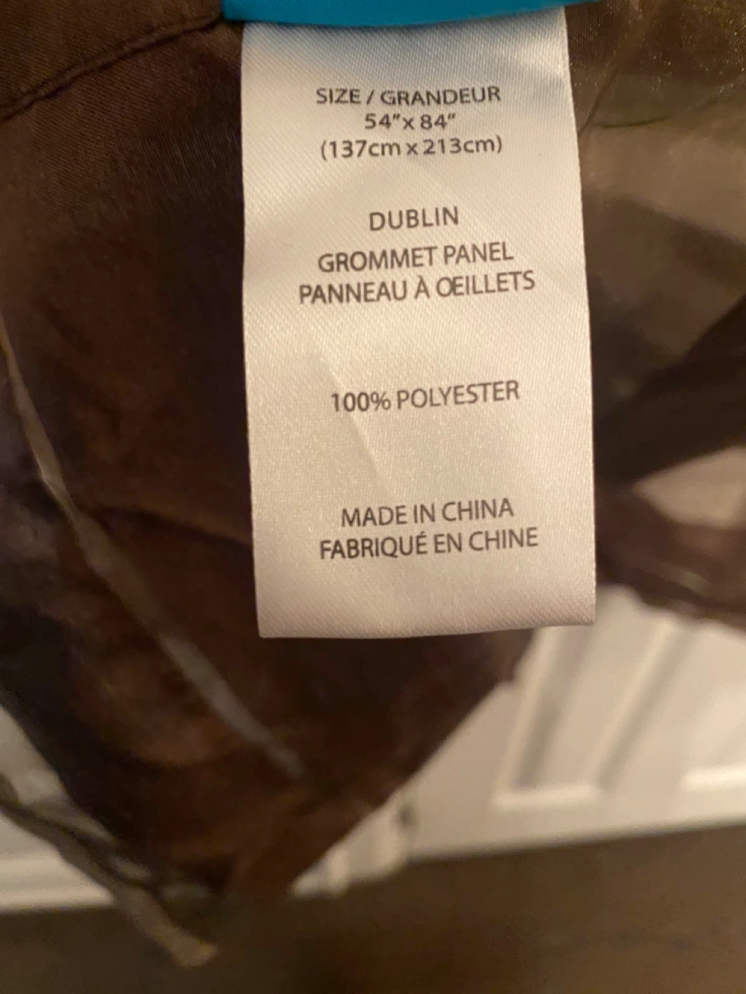 Brown Grommet Panel Curtain - 54" x 84" - photo 2