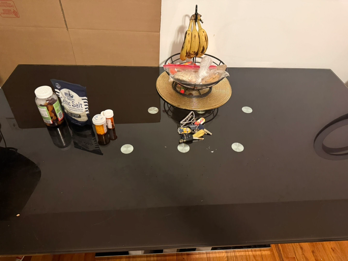 Black Glass Dining Table - photo 4