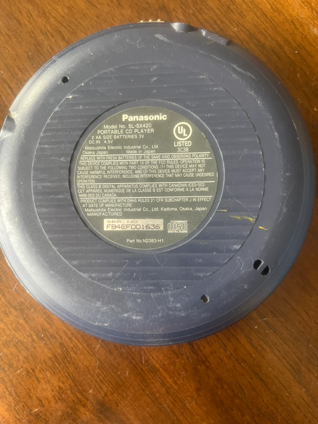 Panasonic SL-SX420 Portable MP3 CD Player - photo 2